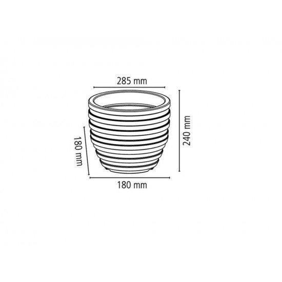 VASO PLASTICO INCA 24 CM TERRACOTA TRAMONTINA