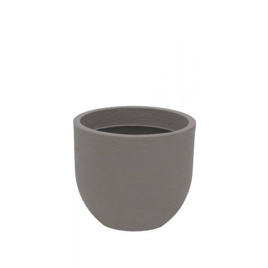 VASO LAOS 28 CM EM POLIETILENO CONCRETO  TRAMONTINA