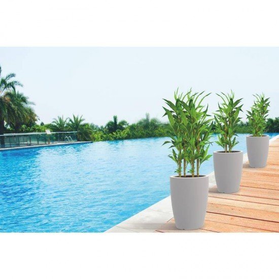 VASO PLASTICO THAI 58 CM BEGE