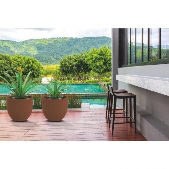 VASO PLASTICO LAOS 45 CM BEGE