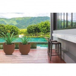 VASO PLASTICO LAOS 45 CM CONCRETO