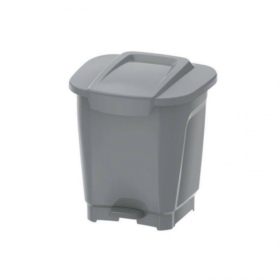 LIXEIRA EM PLASTICO T-FORCE CINZA 25L