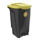 LIXEIRA EM PLASTICO T-FORCE PRETO E AMARELO 100 LITROS