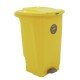 LIXEIRA TRAMONTINA T-FORCE COLETA SELETIVA METAL EM POLIPROPILENO AMARELO 100 L
