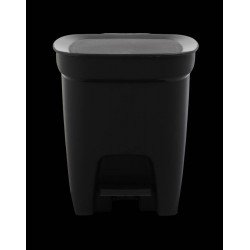 LIXEIRA TRAMONTINA COMPACT 7L EM POLIPROPILENO PRETO COM HASTE EM AÇO GALVANIZADO
