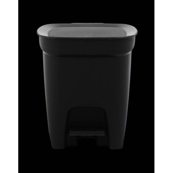 LIXEIRA TRAMONTINA COMPACT 7L EM POLIPROPILENO PRETO COM HASTE EM AÇO GALVANIZADO