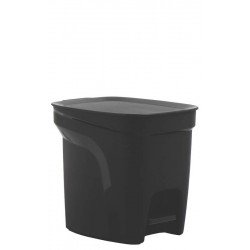 LIXEIRA TRAMONTINA COMPACT 7L EM POLIPROPILENO PRETO COM HASTE EM AÇO GALVANIZADO