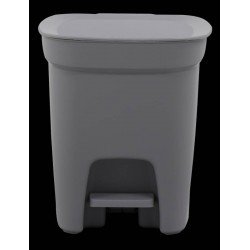 LIXEIRA TRAMONTINA COMPACT 7L EM POLIPROPILENO CINZA COM HASTE EM AÇO GALVANIZADO