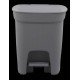 LIXEIRA TRAMONTINA COMPACT 7L EM POLIPROPILENO CINZA COM HASTE EM AÇO GALVANIZADO