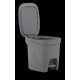 LIXEIRA TRAMONTINA COMPACT 7L EM POLIPROPILENO CINZA COM HASTE EM AÇO GALVANIZADO