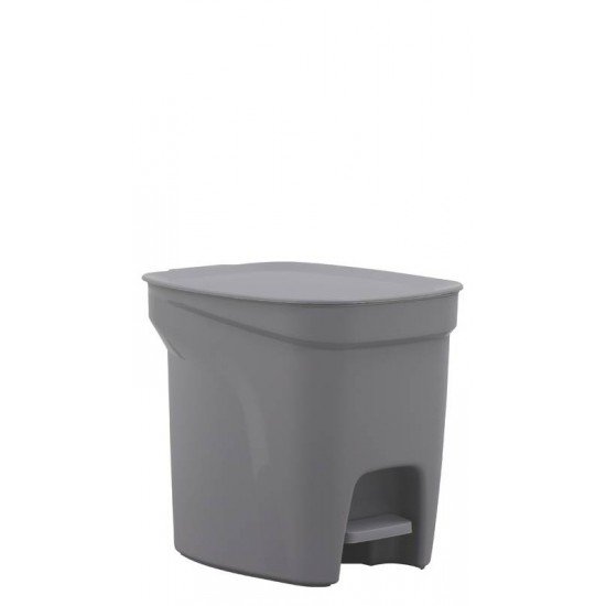 LIXEIRA TRAMONTINA COMPACT 7L EM POLIPROPILENO CINZA COM HASTE EM AÇO GALVANIZADO
