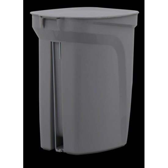 LIXEIRA TRAMONTINA COMPACT 10L EM POLIPROPILENO CINZA COM HASTE EM AÇO GALVANIZADO