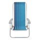 CADEIRA DE PRAIA RECLINÁVEL TRAMONTINA BALI BAIXA EM ALUMÍNIO COM ASSENTO AZUL