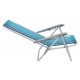 CADEIRA DE PRAIA RECLINÁVEL TRAMONTINA BALI BAIXA EM ALUMÍNIO COM ASSENTO AZUL