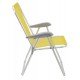 CADEIRA DE PRAIA TRAMONTINA CRETA MASTER EM ALUMÍNIO COM ASSENTO AMARELO