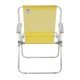 CADEIRA DE PRAIA TRAMONTINA CRETA MASTER EM ALUMÍNIO COM ASSENTO AMARELO