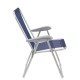 CADEIRA DE PRAIA TRAMONTINA CRETA MASTER EM ALUMÍNIO COM ASSENTO AZUL ESCURO