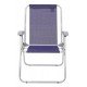 CADEIRA DE PRAIA TRAMONTINA CRETA MASTER EM ALUMÍNIO COM ASSENTO ROXO