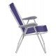 CADEIRA DE PRAIA TRAMONTINA CRETA MASTER EM ALUMÍNIO COM ASSENTO ROXO