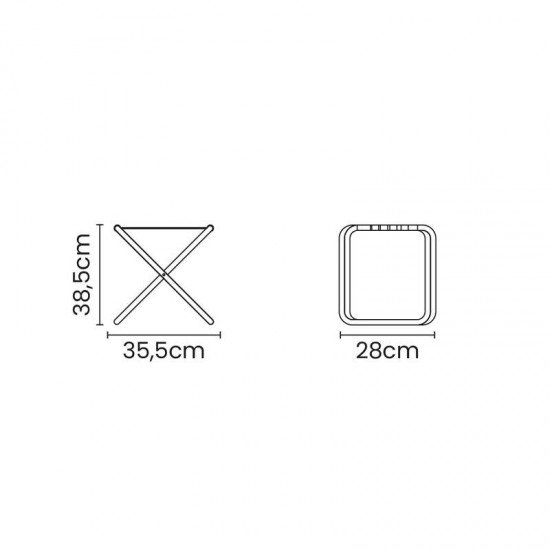 BANQUETA DE PRAIA TRAMONTINA FIJI EM ALUMÍNIO COM ASSENTO ROXO E AMARELO