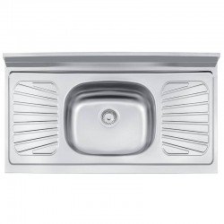 PIA DE APOIO EM ACO INOX 105X52CM TRAMONTINA RAGGI 40