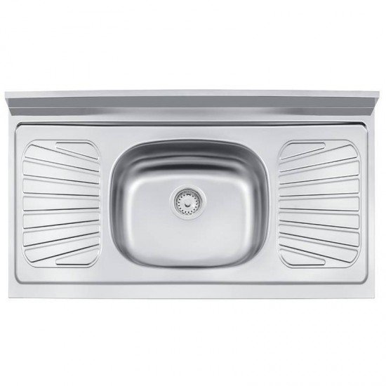PIA DE APOIO EM ACO INOX 105X52CM TRAMONTINA RAGGI 40