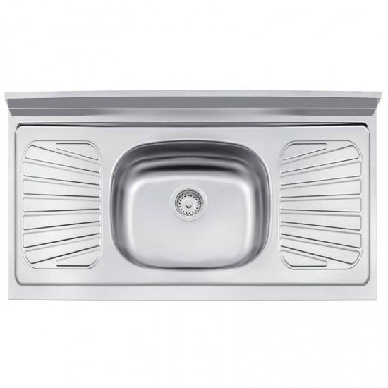 PIA DE APOIO EM ACO INOX 105X52CM TRAMONTINA RAGGI 40