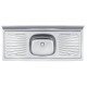 PIA DE APOIO EM ACO INOX 120X52CM TRAMONTINA RAGGI 40