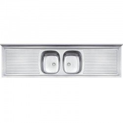 PIA DE APOIO EM ACO INOX 200X55CM TRAMONTINA RIBON 2C 34