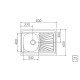 PIA DE APOIO EM ACO INOX 80X60CM TRAMONTINA STELLA 1C 34 R