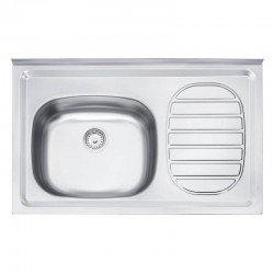 PIA DE APOIO EM ACO INOX 80X50CM TRAMONTINA FILO 40 FX EX