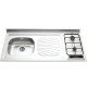 PIA FOGAO EM ACO INOX 120X55CM TRAMONTINA STAR 40 + 2GX EX