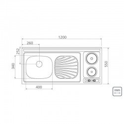 PIA-FOGAO INOX STAR 120X55 2ER/EX TRAMONTINA