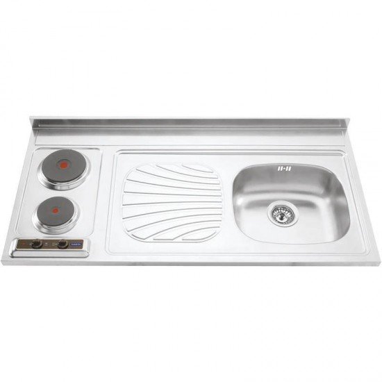 PIA FOGAO EM ACO INOX 120X55CM TRAMONTINA STAR 40 + 2ER DX