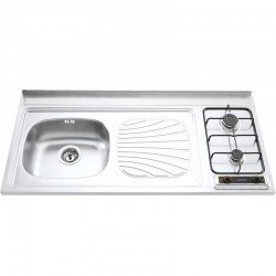 PIA FOGAO EM ACO INOX 120X60CM TRAMONTINA STAR 40 + 2GX EX