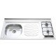 PIA FOGAO EM ACO INOX 120X60CM TRAMONTINA STAR 40 + 2GX EX