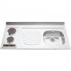 PIA FOGAO EM ACO INOX 120X60CM TRAMONTINA STAR 40 + 2ER DX