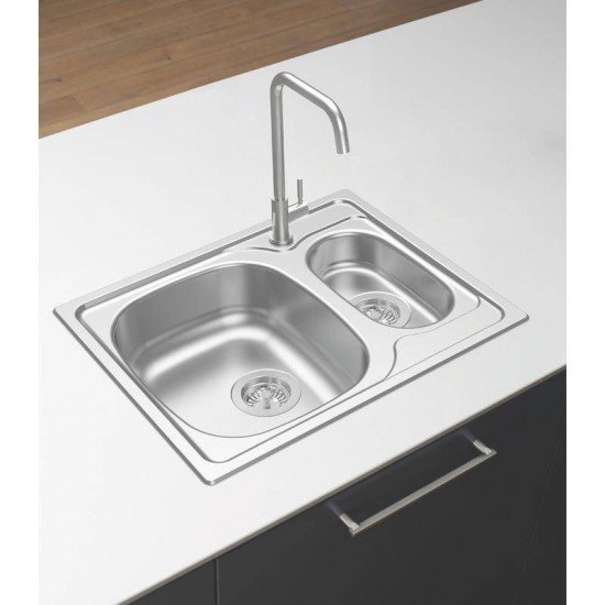 CUBA SOBREP ACO INOX BA 62X50 1,5C SF PERF