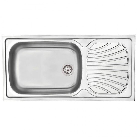 CUBA DE SOBREPOR EM ACO INOX 100X50 CM ALPHA 56 R