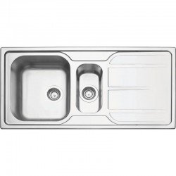 CUBA SOBREPOR TRAMONTINA 1 CUBA E AUXILIAR EM ACO INOX ACETINADO 100X50CM ESCORREDOR E VALVULA MAREA