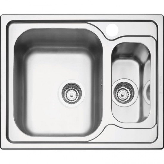 CUBA SOBREPOR TRAMONTINA 1 CUBA E AUXILIAR EM ACO INOX ACETINADO 62X50CM COM VALVULA MAREA 1.5C 34