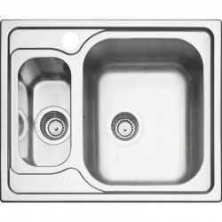 CUBA SOBREPOR TRAMONTINA 1 CUBA E AUXILIAR EM ACO INOX ACETINADO 62X50CM COM VALVULA MAREA 1.5C 34