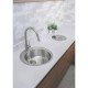 CUBA SOBREPOR INOX RED. 48CM COM VALVULA  38FX