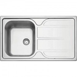 CUBA SOBREPOR TRAMONTINA EM ACO INOX 86X50CM COM ESCORREDOR E VALVULA  MAREA 34