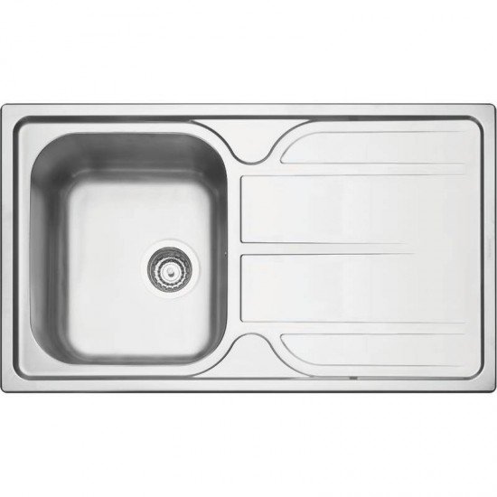 CUBA SOBREPOR TRAMONTINA EM ACO INOX 86X50CM COM ESCORREDOR E VALVULA  MAREA 34