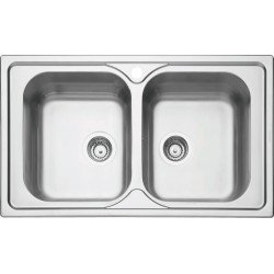 CUBA SOBREPOR TRAMONTINA EM ACO INOX ACETINADO 86X50CM COM VALVULA  MAREA 2C 34