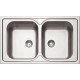 CUBA SOBREPOR TRAMONTINA EM ACO INOX ACETINADO 86X50CM COM VALVULA  MAREA 2C 34