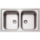 CUBA SOBREPOR TRAMONTINA EM ACO INOX ACETINADO 86X50CM COM VALVULA  MAREA 2C 34