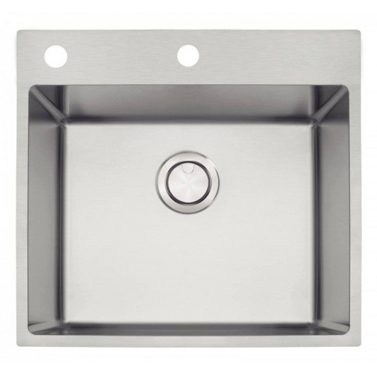 CUBA DE SOBREPOR DESIGN COLLECTION QUADRUM FLUSH EM AÇO INOX  ACAB SCOTCH BRITE 50X40 CM TRAMONTINA