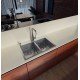 CUBA SOBREPOR DESIGN COLLECTION QUADRUM FLUSH AÇO INOX ACAB SCOTCH BRITE 77X51 CM 2 CUBA TRAMONTINA
